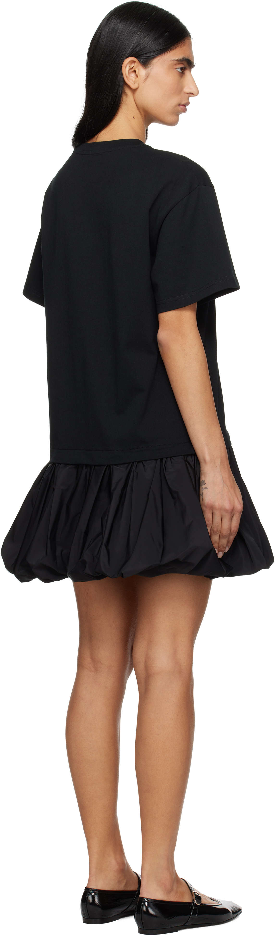 SEA NY Black Belen T-Shirt Minidress