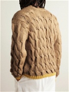 Federico Curradi - Cable-Knit Wool Sweater - Brown