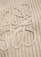 Loewe Anagram Ribbed Wool Scarf - Cream - One Size