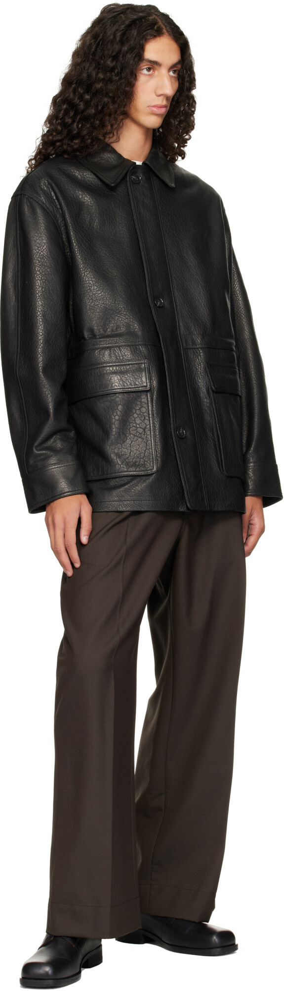 Arma Black Mavis Leather Jacket
