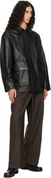 Arma Black Mavis Leather Jacket