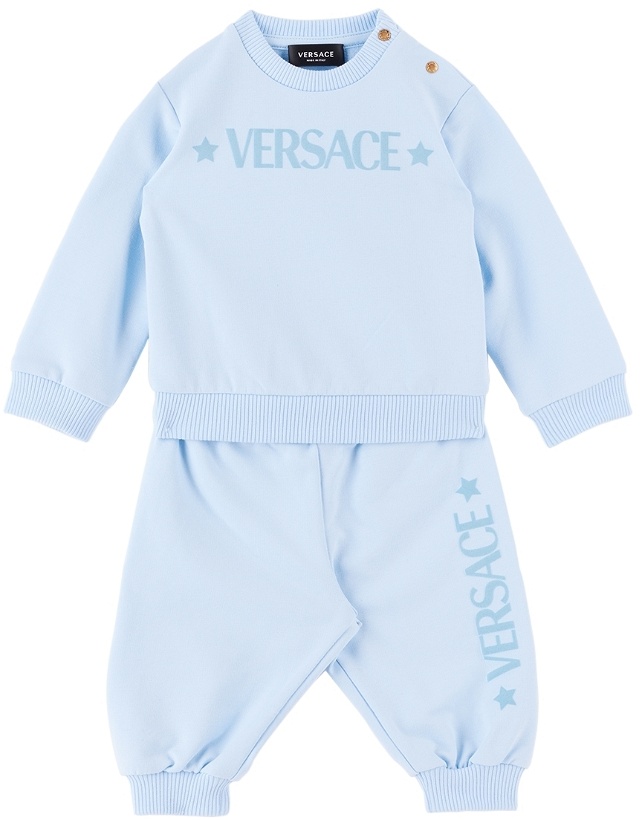 Photo: Versace Baby Blue Flocked Sweatsuit