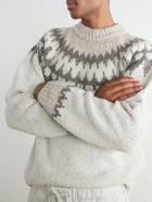 Hartford - Donegal Jacquard Wool-Blend Sweater - Neutrals