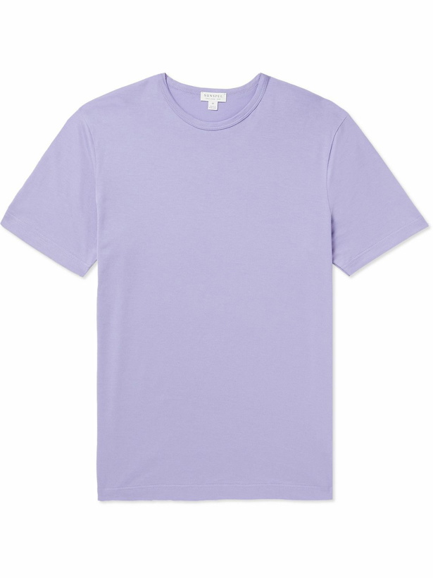 Photo: Sunspel - Cotton-Jersey T-Shirt - Purple