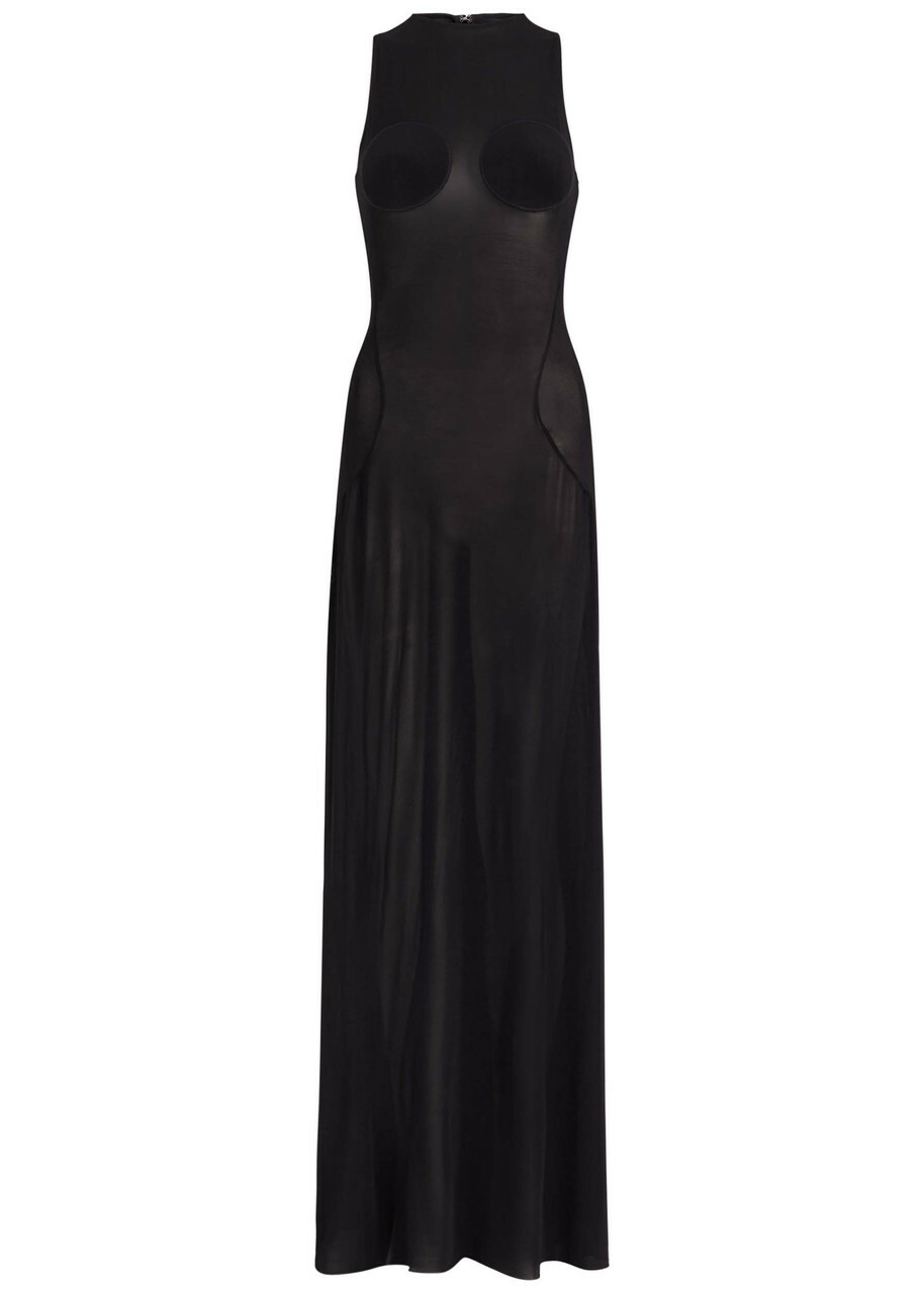 ワンピース JEAN PAUL GAULTIER BLACK VISCOSE MAXI DRESS Jean Paul Gaultier Black Viscose Maxi Dress Jean Paul Gaultier