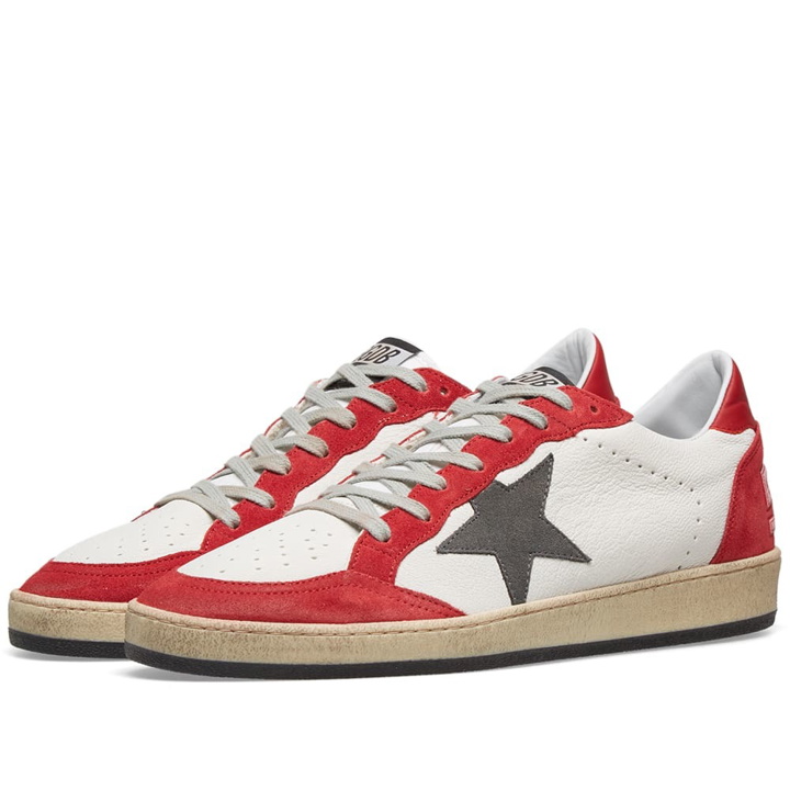 Photo: Golden Goose Deluxe Brand Ball Star Sneaker White & Red