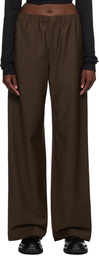 Ludovic de Saint Sernin Brown Boxer Trousers