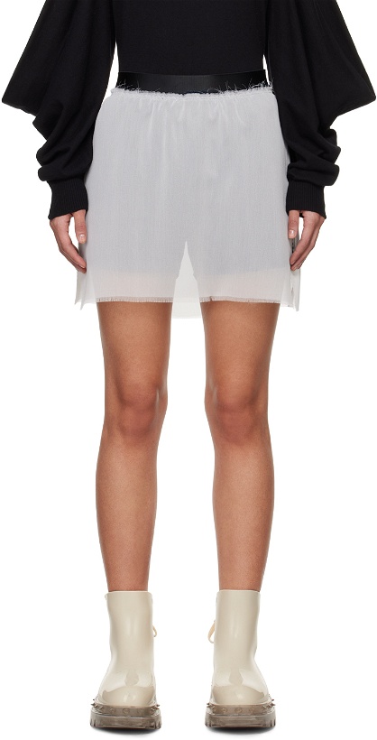 Photo: UNDERCOVER White Layered Shorts