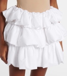 Noir Kei Ninomiya Tiered cotton miniskirt