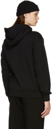 Yohji Yamamoto Black New Era Edition Logo Print Hoodie