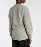 The Attico Oversized draped cotton-blend sweatshirt