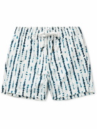 Onia - Charles Straight-Leg Mid-Length Printed Swim Shorts - Blue