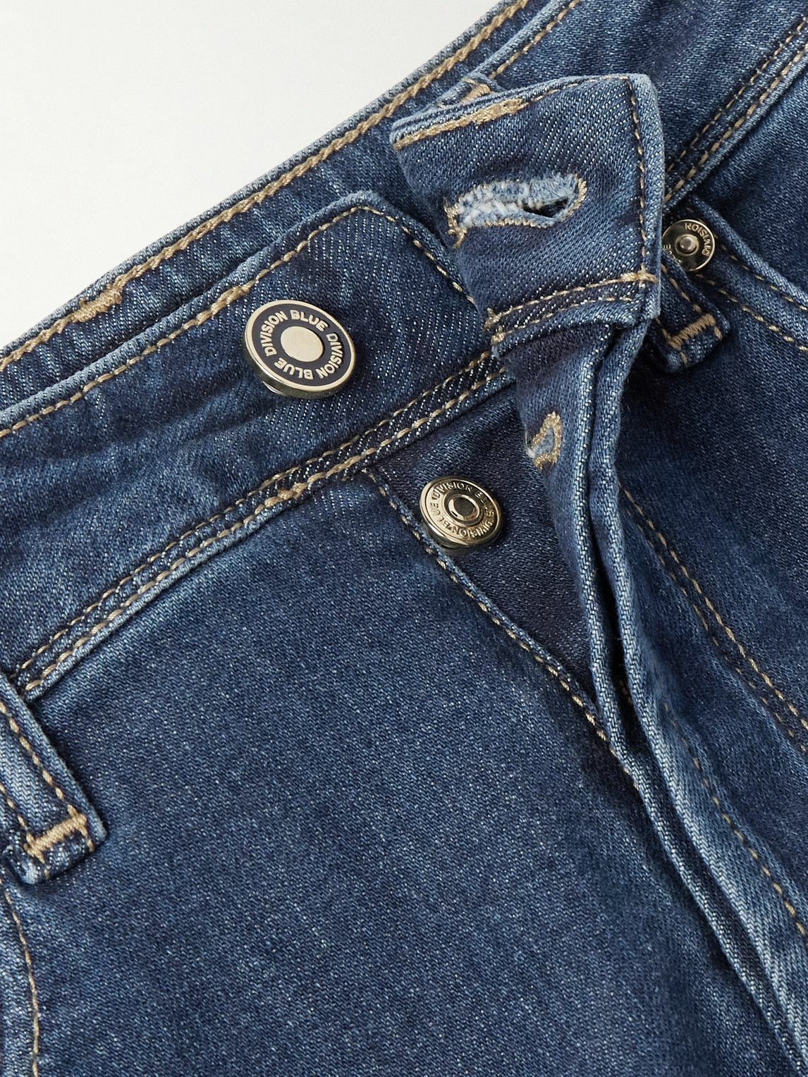 Incotex - Blue Division Slim-Fit Logo-Appliquéd Jeans - Blue