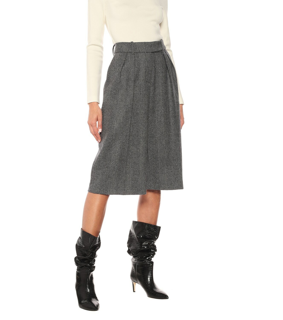 Alexandre Vauthier - Wool herringbone culottes