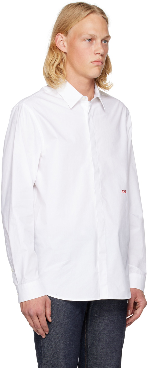 Womens White Embroidered Shirt 42970 main image 1