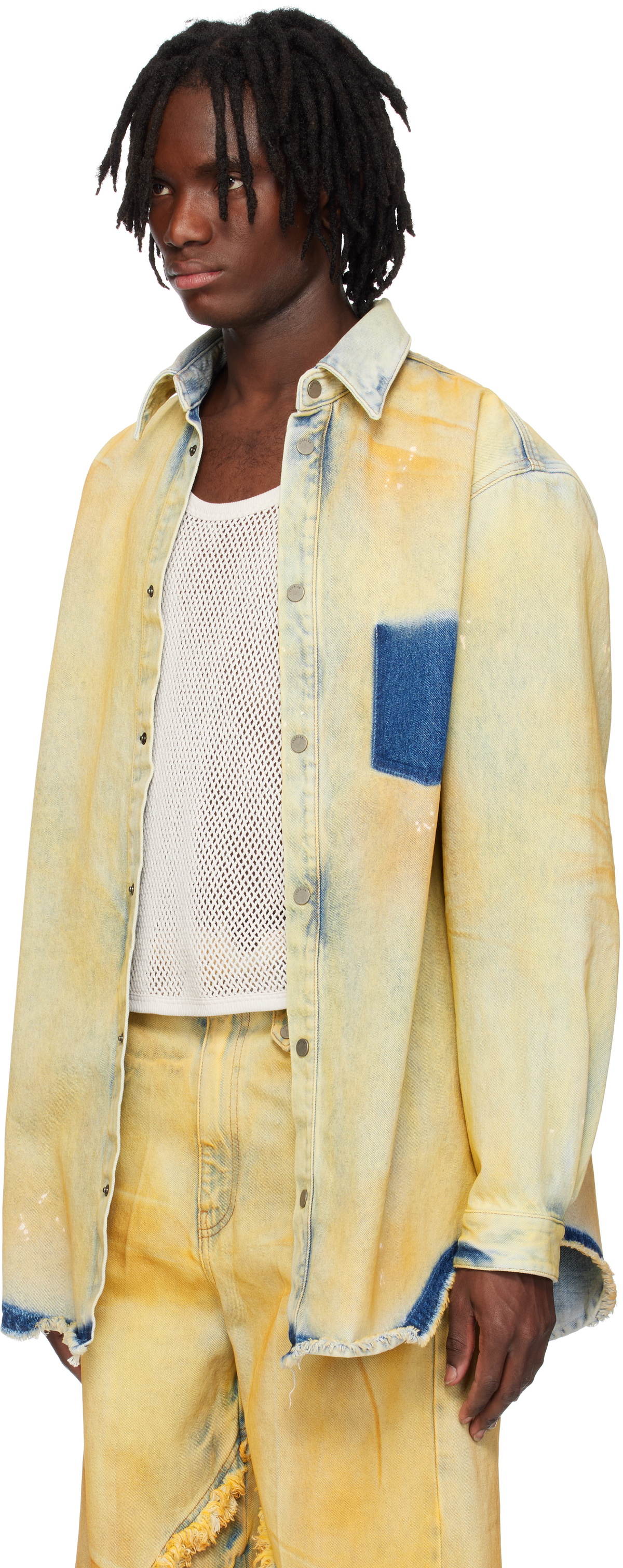 EGONlab Beige Denim Shirt Jacket