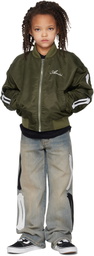 AMIRI Kids Khaki Bones Bomber Jacket