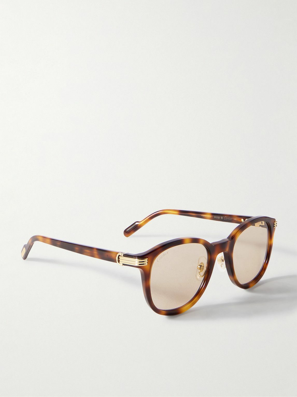 Cartier Eyewear - Round-Frame Embellished Tortoiseshell Acetate Sunglasses