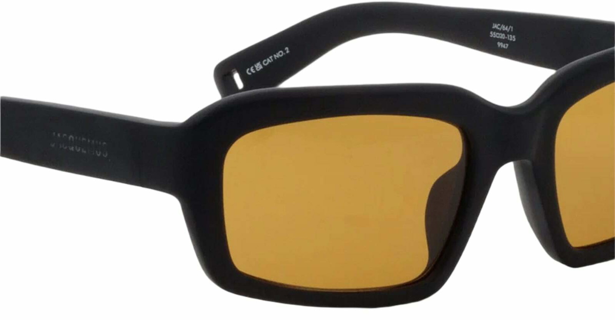 Jacquemus Marino - Matte Black / Amber Lens Sunglasses