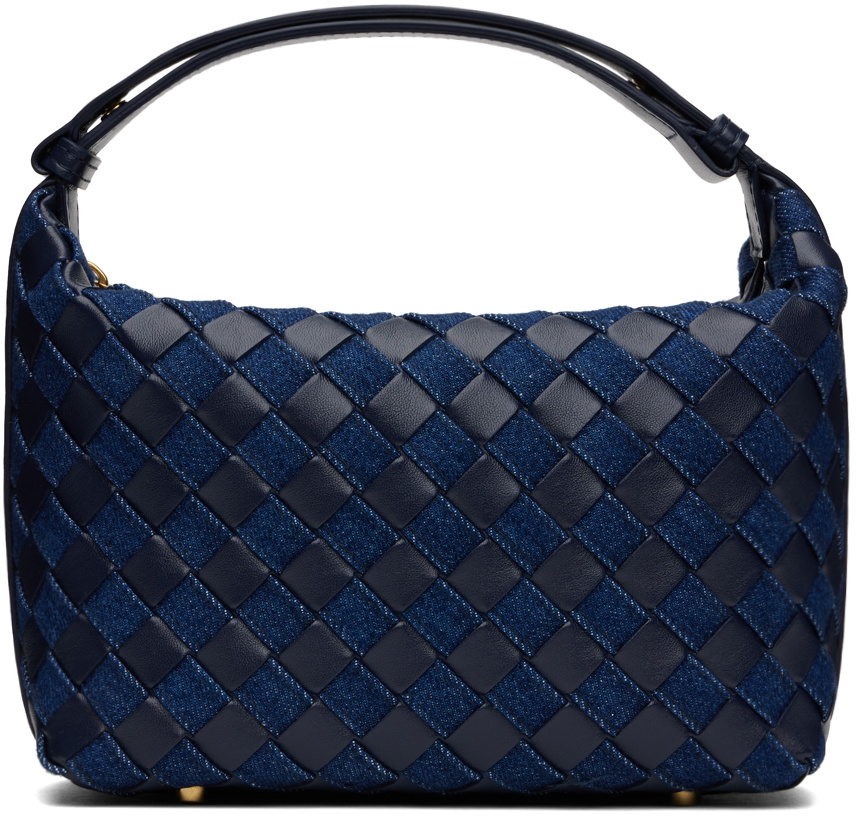 【関税&送料込】Bottega Veneta Bottega Veneta Navy Blue Wool Bottega Veneta Navy & Indigo Mini Wallace Bag Bottega Veneta