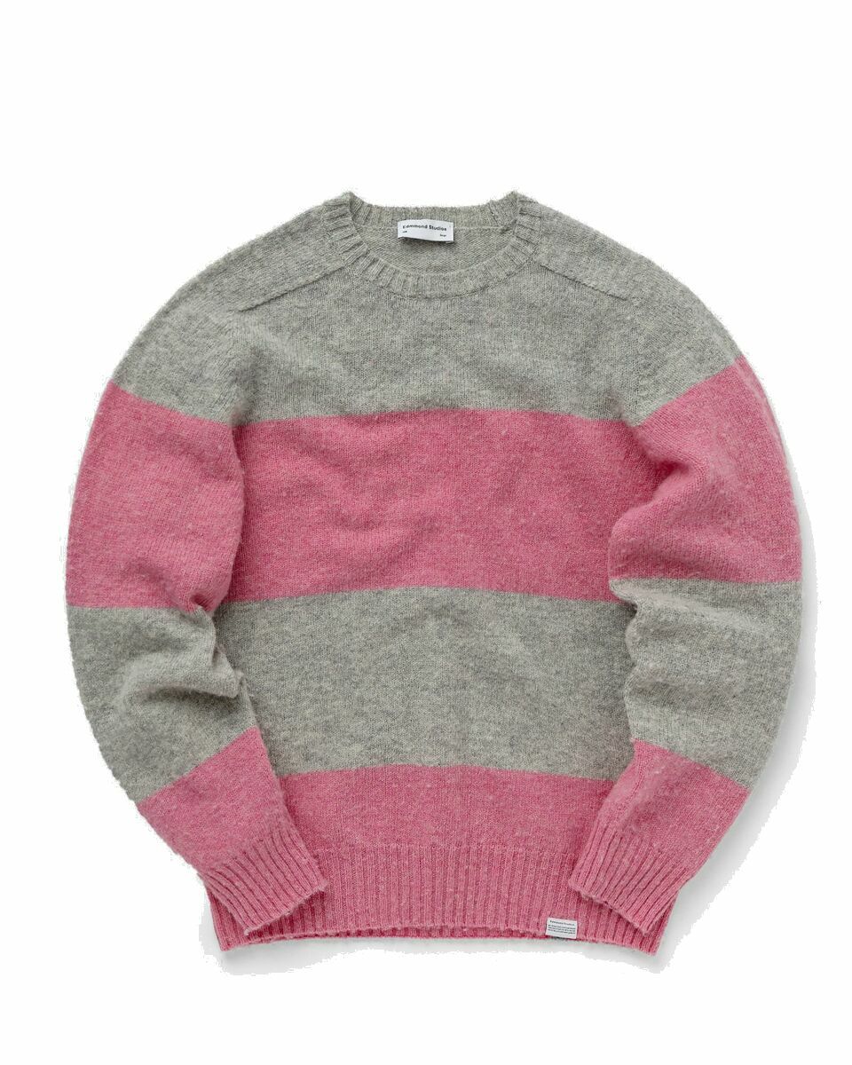 Photo: Edmmond Studios Stripes Sweater Grey/Pink - Mens - Pullovers