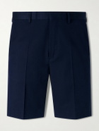 Dries Van Noten - Straight-Leg Cotton and Wool-Blend Shorts - Blue