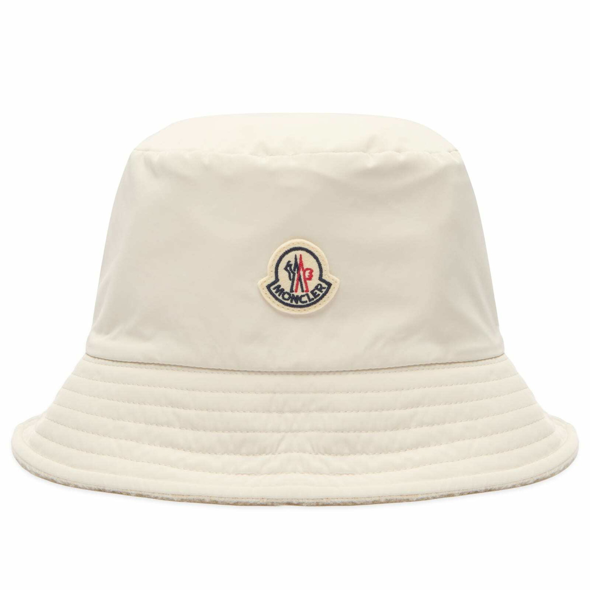 Moncler Men's Teddy Fleece Bucket Hat in Light Beige
