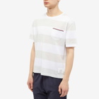 Thom Browne Men's Broad Stripe T-Shirt in Grey/White