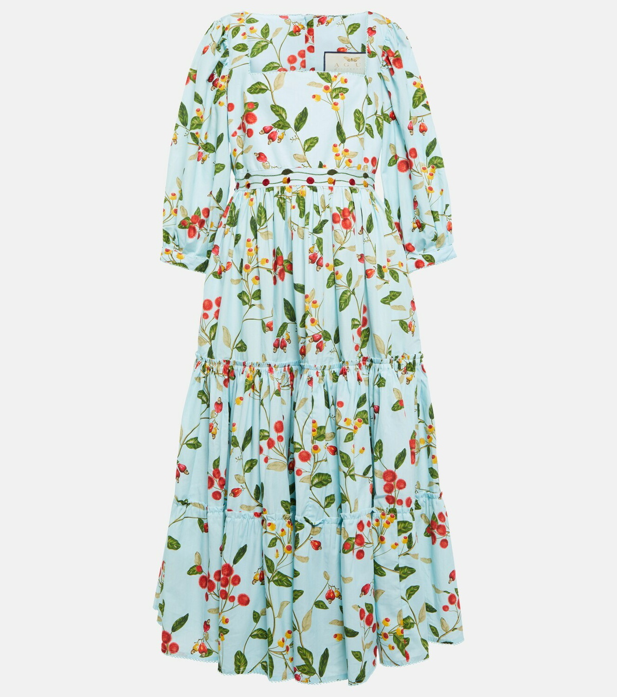 Agua by Agua Bendita Barbara floral cotton midi dress