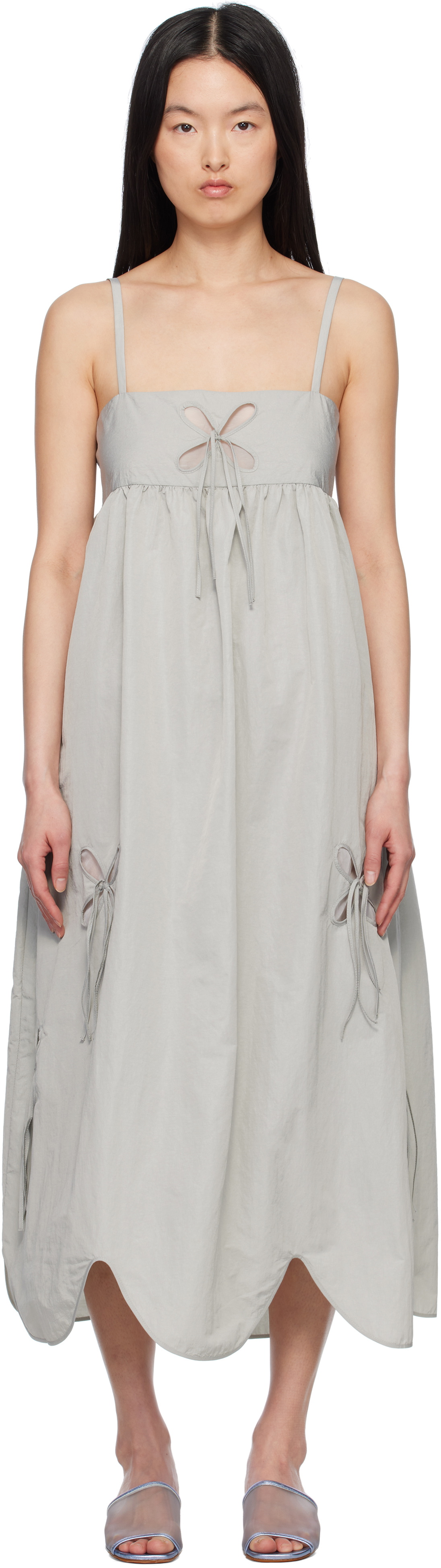 J.Kim Gray Petal Midi Dress