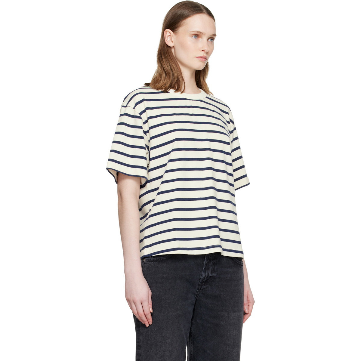 Citizens of Humanity Off-White & Navy Goldie T-shirt
