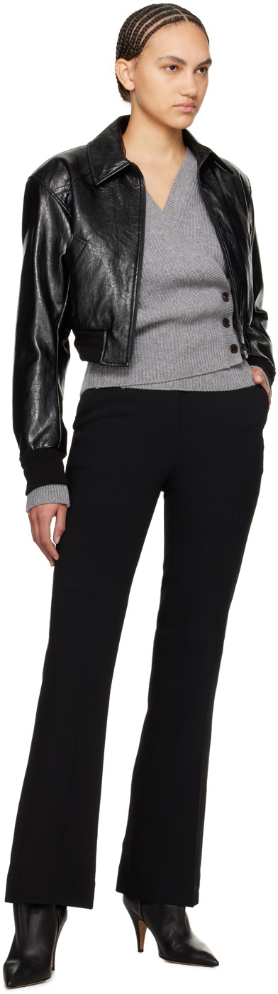 Recto Gray Wrap Cardigan