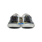 Golden Goose Black and Multicolor Snake Camouflage Superstar Sneakers