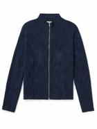Our Legacy - Open-Knit Linen-Blend Zip-Up Sweater - Blue