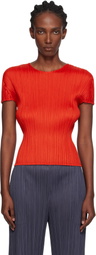 PLEATS PLEASE ISSEY MIYAKE Red Monthly Colors July T-shirt