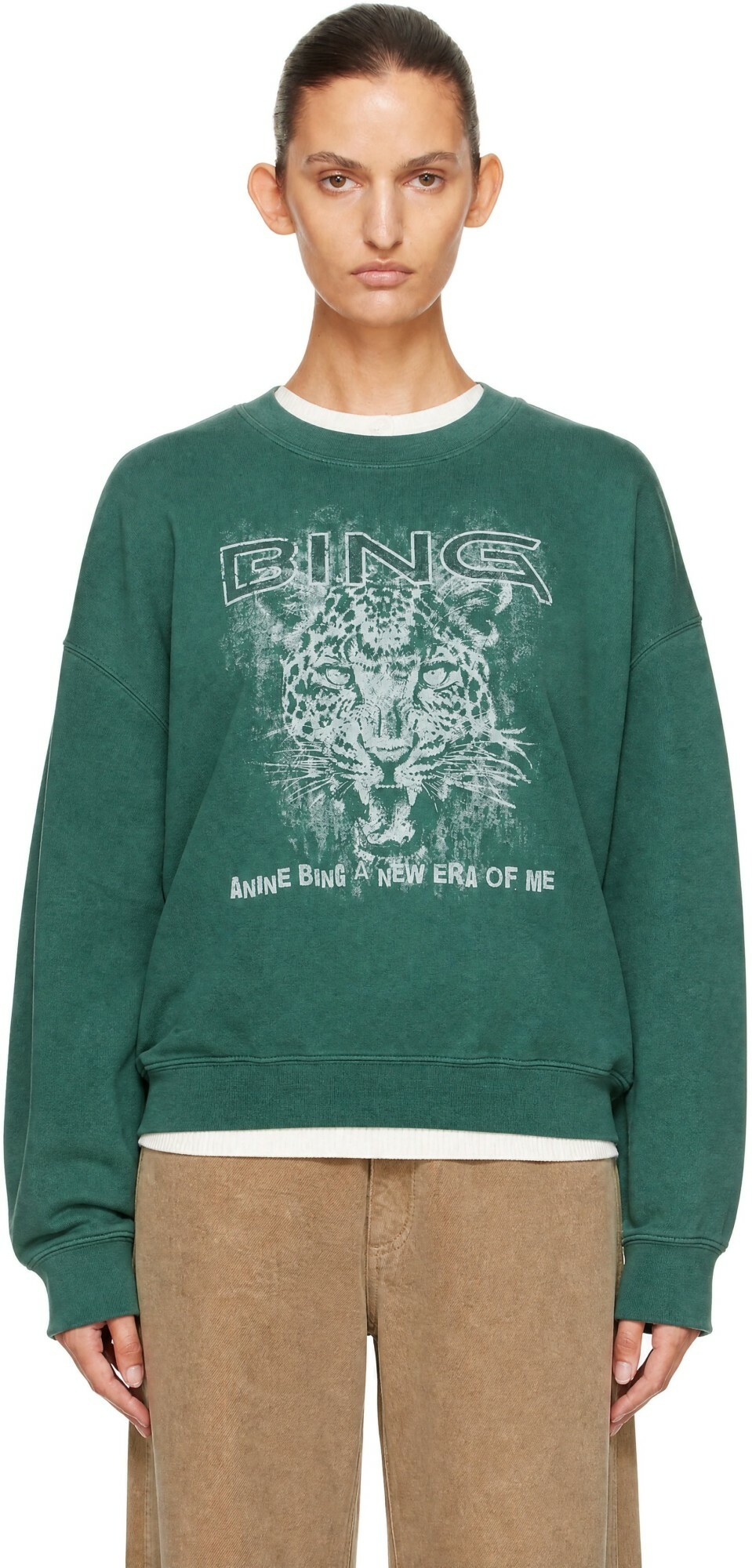 ANINE BING Green Miles Leo Muse Sweatshirt