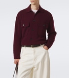 Allude Knitted wool and cashmere cardigan