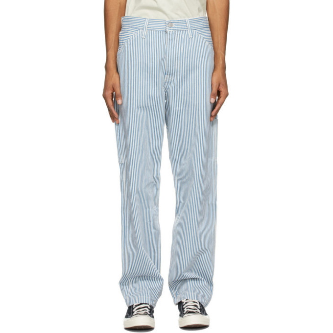 Photo: Levis Blue Striped Stay Loose Carpenter Trousers