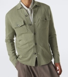 Allude Knitted wool and cashmere shirt