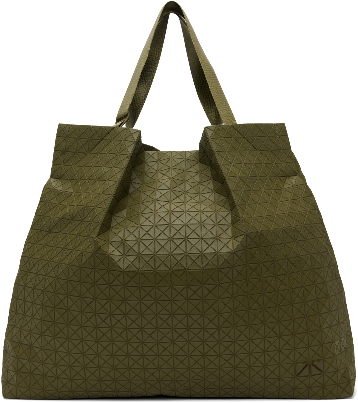 BAO BAO ISSEY MIYAKE Khaki Cart One-Tone Tote