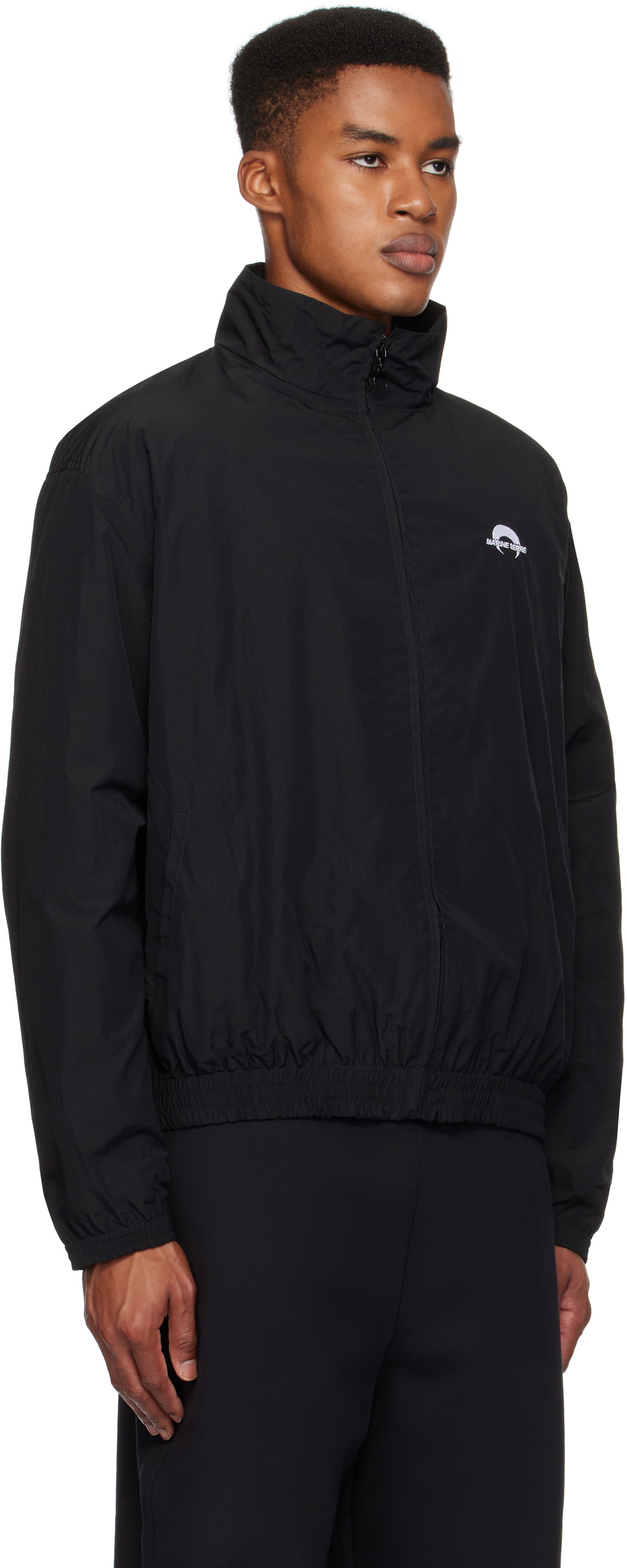 【Marine Serre】 リサイクル ナイロン トラックジャケット RECYCLED NYLON TRACK JACKET | Why are you here?
