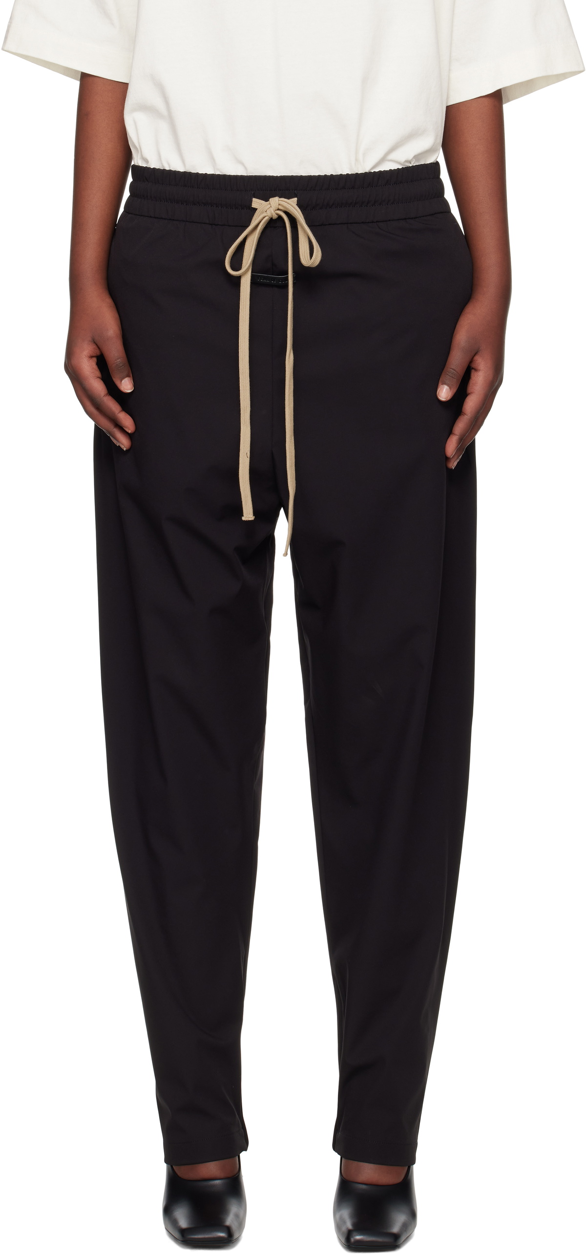 Fear of God Black Nylon Track Pants
