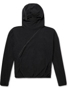 POST ARCHIVE FACTION - 4.0 Center Convertible Fleece Zip-Up Hoodie - Black