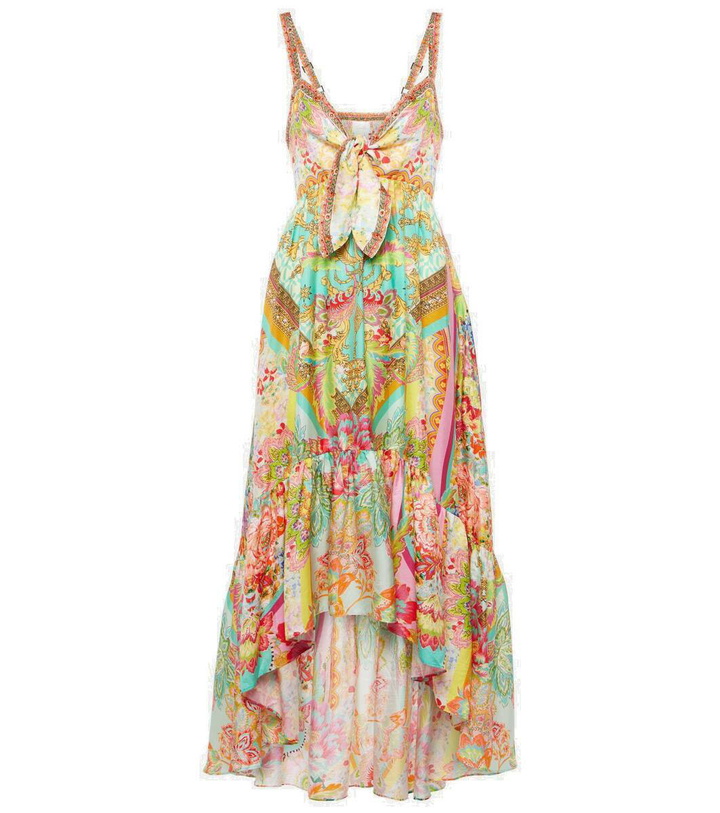 Photo: Camilla Printed ruffled silk midi dress