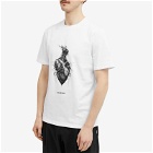 Han Kjobenhavn Men's Heart Monster Print T-Shirt in Optic White