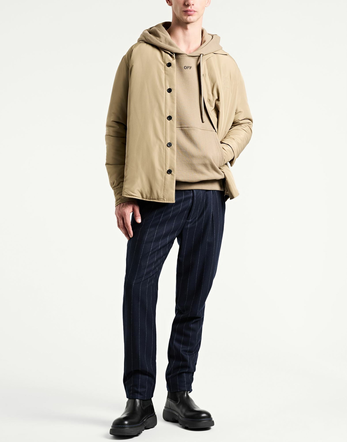Off-white Mens Sweatshirt Khaki
