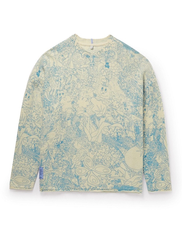 Photo: MCQ - Grow Up Logo-Appliqued Printed Wool Sweater - Green