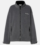 Miu Miu Logo oversized fleece sweatshirt