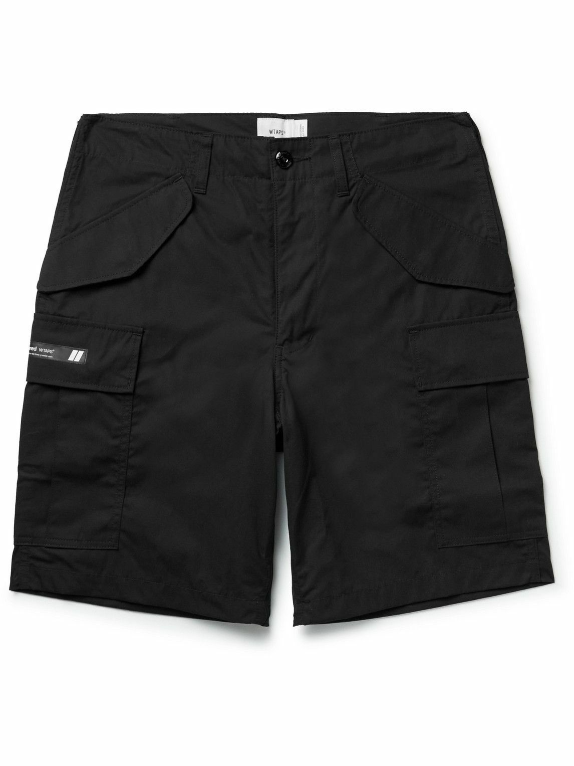 WTAPS - Straight-Leg Logo-Appliquéd Cotton-Blend Cargo Shorts 