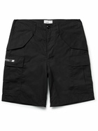 WTAPS - Straight-Leg Logo-Appliquéd Cotton-Blend Cargo Shorts - Black